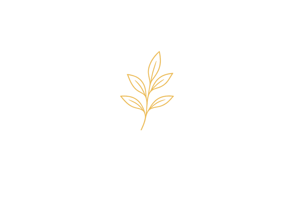 Delicate gold botanical sprig design